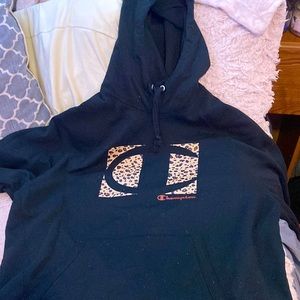 Black and cheetah print 2xl hoodie